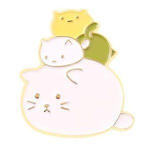 3/10$ NWOT cute cat and duck pile pin